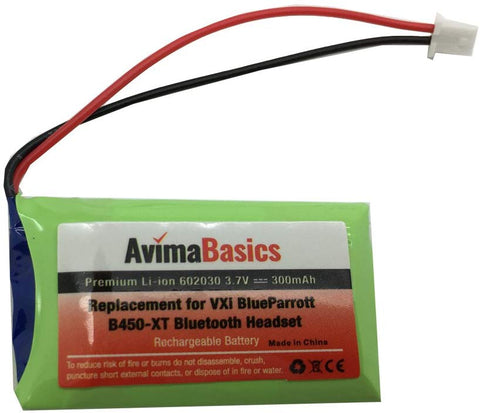 AvimaBasics Premium Replacement Rechargeable Battery Compatible with VXI BlueParrott B450-XT + B350-XT Wireless Bluetooth Headsets