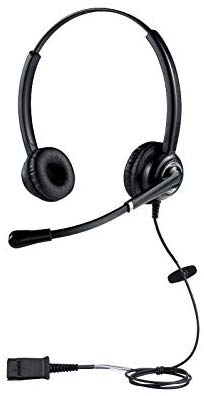 Cisco Phone Headsets for Office Phones - Binaural Call Center HD Telephone Headset with Microphone for Landline Phones - Corded Desk Phone Headset with RJ9 Adapter - Compatible with Cisco IP Phone