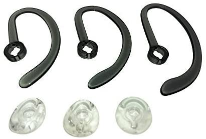 Plantronics Ear Buds, Spare Kit Earloops Buds for Plantronics WH500 CS540 W440 Savi W740 - Includes: 3 Earloop & 3 Eartips - Satisfaction Guarantee - 3 Pack