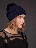 AVIMA Knit Pure Cashmere Beanie Hat for Women - Warm Slouchy Thick Comfy Super Soft