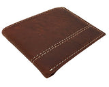 AVIMA Leather Men's Handcrafted Bi-Fold Wallet with Photo Window - Multiple Color Choices
