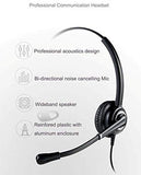 Cisco Phone Headsets for Office Phones - Binaural Call Center HD Telephone Headset with Microphone for Landline Phones - Corded Desk Phone Headset with RJ9 Adapter - Compatible with Cisco IP Phone