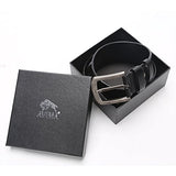 AVIMA Mens Leather Belt | Top Grain Italian Genuine Mens Black Dress Belt | Great Christmas Gift