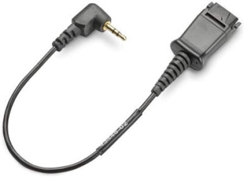 3.5mm Plug Adapter Cable QD for All Cisco, AvimaBasics, Plantronics and TruVoice QD Headsets - Connects with Cell Phones Smartphones & PC Laptops with a Single 3.5mm Jack Port