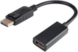 AvimaBasics Premium Display Port DisplayPort Male to HDMI Female Cable Converter Adapter DP to HDMI