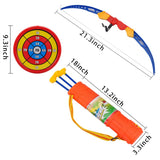 AvimaBasics Kids Archery Bow and Arrow Toy Set with Target Outdoor Garden Fun Game