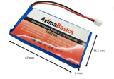 Premium Rechargeable Battery - AvimaBasics - Lithium Ion Battery 3.7v 2000mAh (Not Compatible with PS4 Controller)
