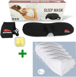 AVIMA Sleep Mask Blindfold, Light Weight Comfortable Soft Adjustable Strap Sleeping Mask - Perfect for Men Women Children - Sleep Quickly Block Sun Light Migraines Relaxation