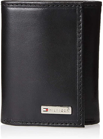 Tommy Hilfiger Men's Trifold Wallet-Sleek and Slim Includes Id Window and Credit Card Holder