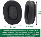 Premium Cushions ATH M50X Earpads by AvimaBasics - Compatible with Audio Technica M20X / M30X / M40X / M50XBT / SteelSeries Arctis 3/5 / 7 & Arctis Pro Wireless/HyperX Cloud & Cloud 2