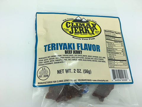 Climax Premium Beef Teriyaky 2 OZ. Beef Jerky